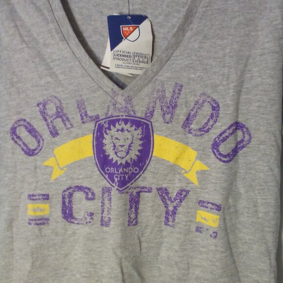 Orlando City MLS Soccer Shirt Women L Short Sleeve Glll Sports Gray - Picture 4 of 13
